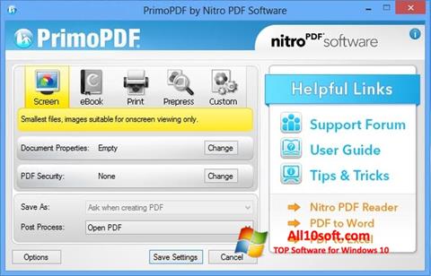 Ekran görüntüsü PrimoPDF Windows 10