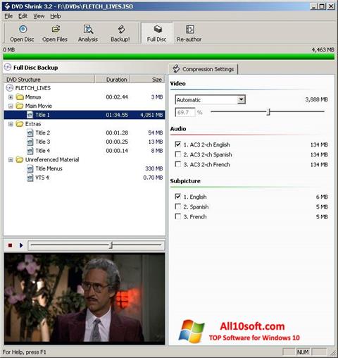 Ekran görüntüsü DVD Shrink Windows 10