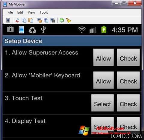 Ekran görüntüsü MyMobiler Windows 10