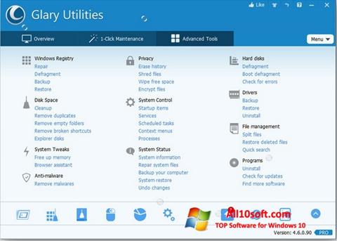 Ekran görüntüsü Glary Utilities Pro Windows 10