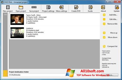 Ekran görüntüsü DVD Flick Windows 10
