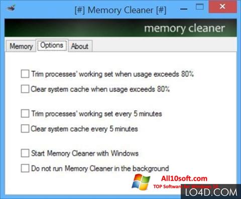 Ekran görüntüsü Memory Cleaner Windows 10