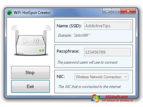 Ekran görüntüsü Wi-Fi HotSpot Creator Windows 10