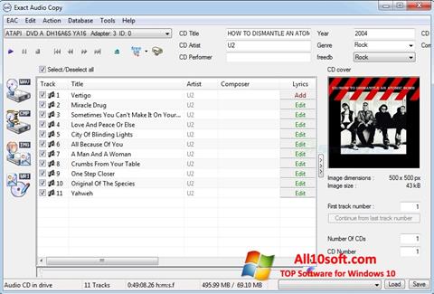 Ekran görüntüsü Exact Audio Copy Windows 10