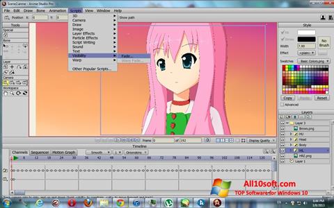 Ekran görüntüsü Anime Studio Windows 10