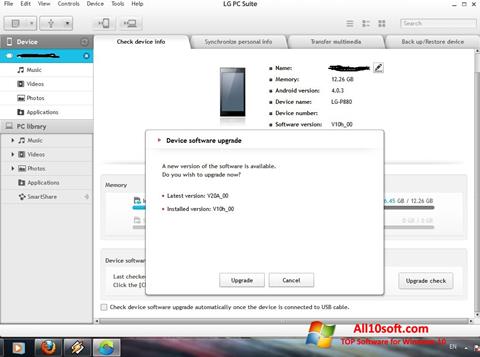Ekran görüntüsü LG PC Suite Windows 10