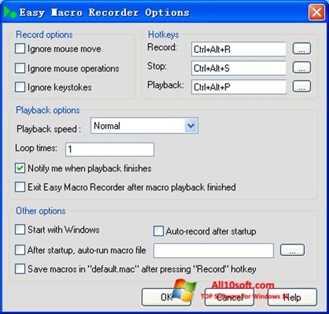 Ekran görüntüsü Easy Macro Recorder Windows 10