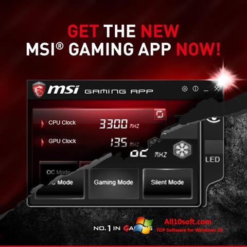 Ekran görüntüsü MSI Gaming App Windows 10