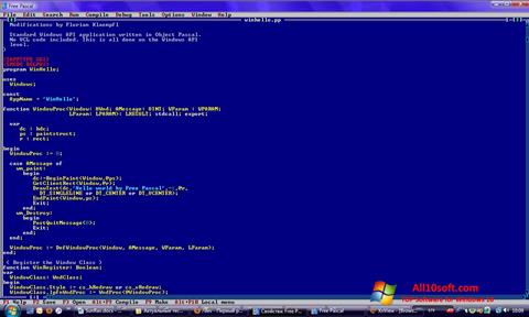 Ekran görüntüsü Free Pascal Windows 10
