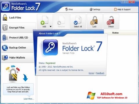 Ekran görüntüsü Folder Lock Windows 10