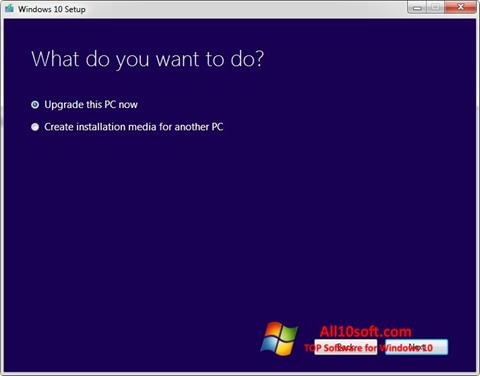 Ekran görüntüsü Media Creation Tool Windows 10