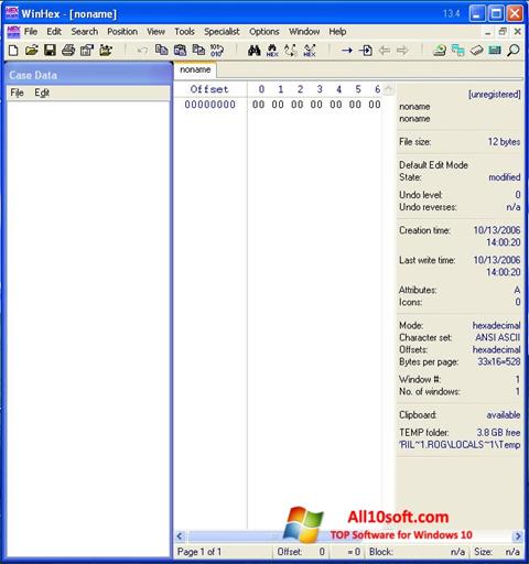 Ekran görüntüsü WinHex Windows 10