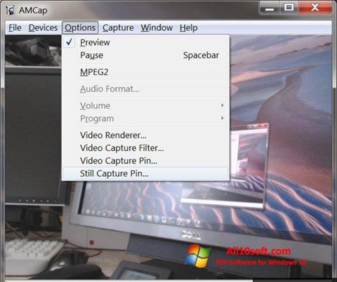 Ekran görüntüsü AMCap Windows 10