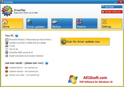 Ekran görüntüsü DriverMax Windows 10