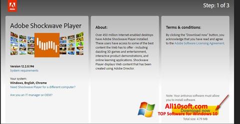 Ekran görüntüsü Adobe Shockwave Player Windows 10