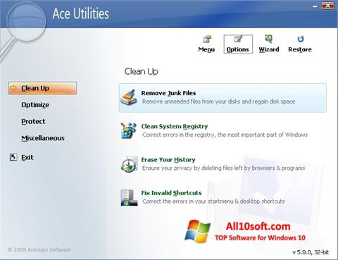 Ekran görüntüsü Ace Utilities Windows 10