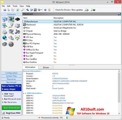 Ekran görüntüsü PC Wizard Windows 10