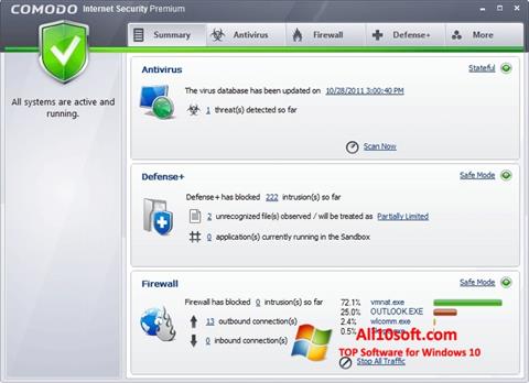 Ekran görüntüsü Comodo Internet Security Premium Windows 10