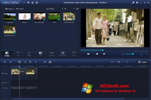 Ekran görüntüsü Wondershare Video Editor Windows 10