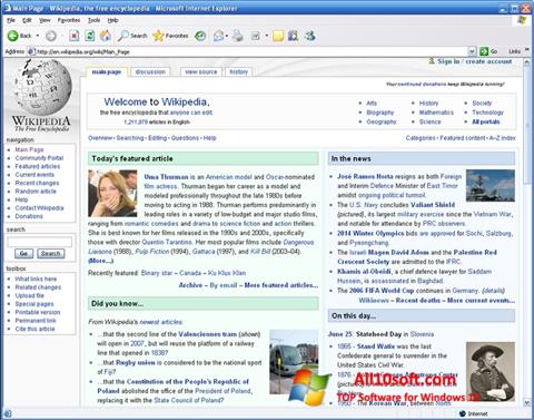 Ekran görüntüsü Internet Explorer Windows 10