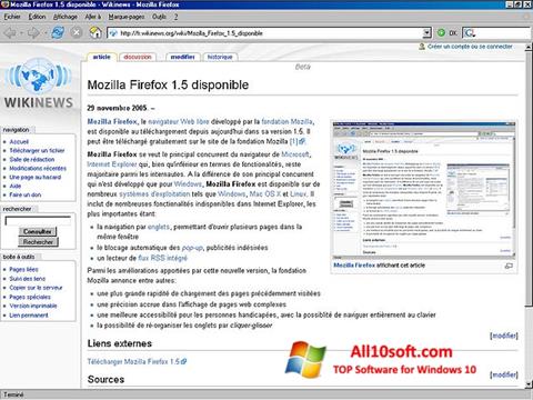 Ekran görüntüsü Mozilla Firefox Windows 10