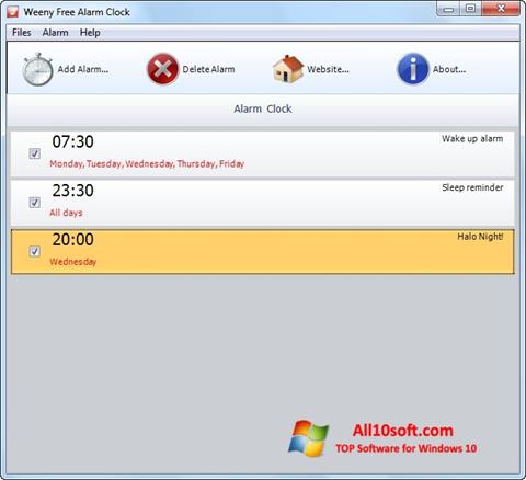 Ekran görüntüsü Free Alarm Clock Windows 10