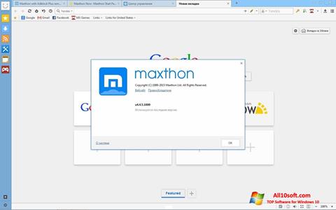 Ekran görüntüsü Maxthon Windows 10