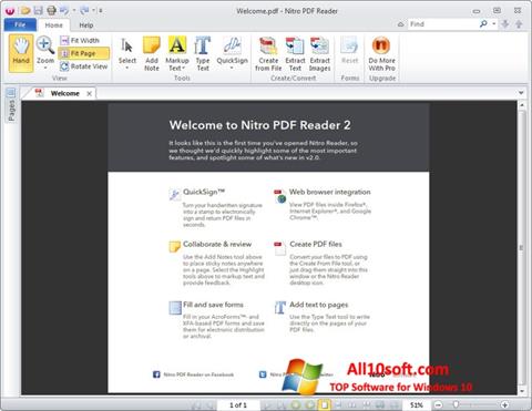Ekran görüntüsü Nitro PDF Reader Windows 10