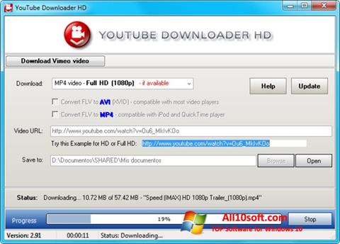 Ekran görüntüsü Youtube Downloader HD Windows 10