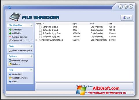 Ekran görüntüsü File Shredder Windows 10
