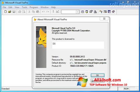 Ekran görüntüsü Microsoft Visual FoxPro Windows 10