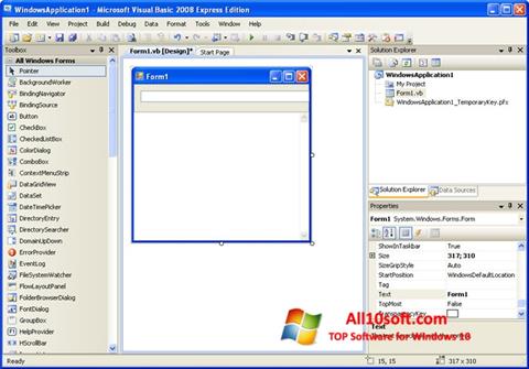 Ekran görüntüsü Microsoft Visual Basic Windows 10