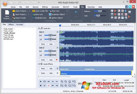 Ekran görüntüsü AVS Audio Editor Windows 10