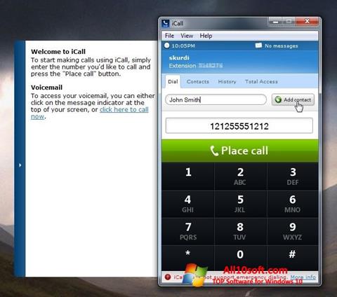 Ekran görüntüsü iCall Windows 10
