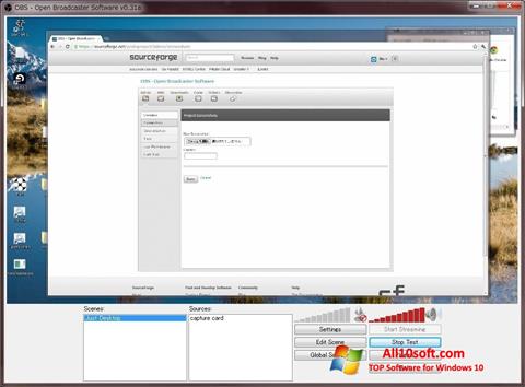 Ekran görüntüsü Open Broadcaster Software Windows 10