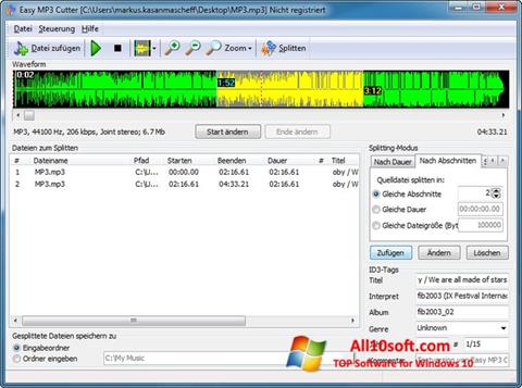 Ekran görüntüsü MP3 Cutter Windows 10