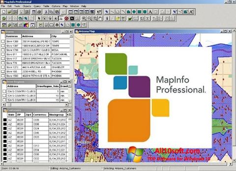 Ekran görüntüsü MapInfo Professional Windows 10