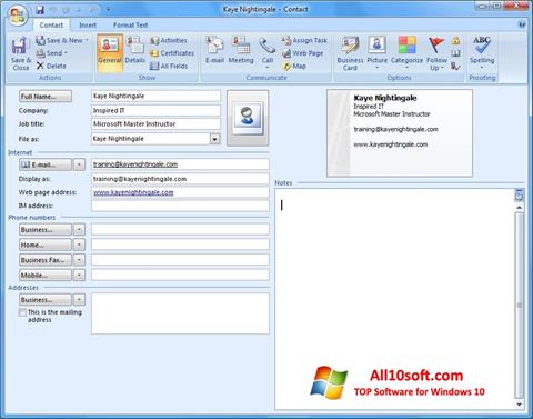 Ekran görüntüsü Microsoft Outlook Windows 10