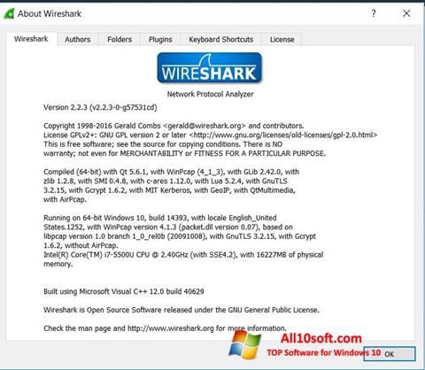 Ekran görüntüsü Wireshark Windows 10