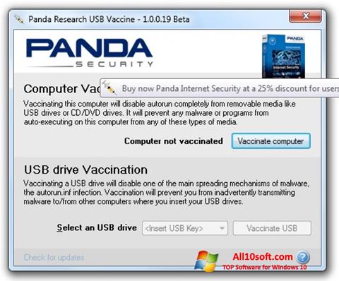 Ekran görüntüsü Panda USB Vaccine Windows 10