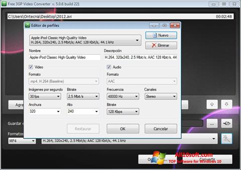Ekran görüntüsü Free MP4 Video Converter Windows 10
