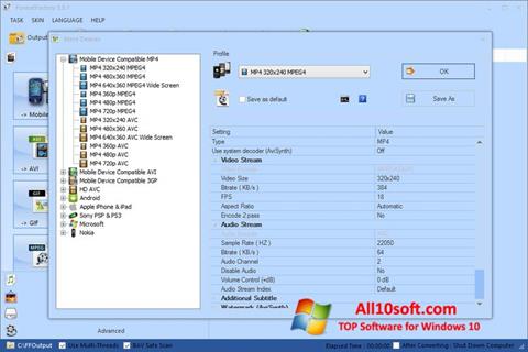 Ekran görüntüsü Format Factory Windows 10